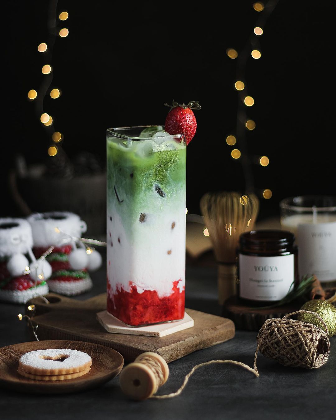 MATCHA LATTE DÂU TÂY - Khoe Quán